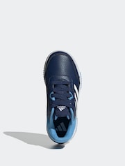 adidas Blue/White Tensaur Sport Lace Up Trainers - Image 4 of 9