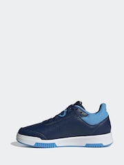 adidas Blue/White Tensaur Sport Lace Up Trainers - Image 6 of 9