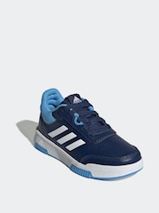 adidas Blue/White Tensaur Sport Lace Up Trainers - Image 7 of 9