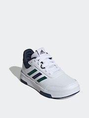 adidas White/Green/Blue Tensaur Sport Lace Up Trainers - Image 7 of 9
