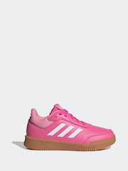adidas Originals Pink/Tan Black Tensaur Sport Lace Up Trainers - Image 1 of 8