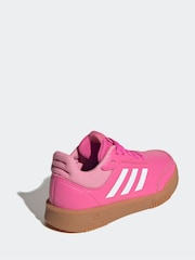 adidas Originals Pink/Tan Black Tensaur Sport Lace Up Trainers - Image 4 of 8