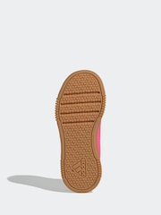 adidas Originals Pink/Tan Black Tensaur Sport Lace Up Trainers - Image 6 of 8