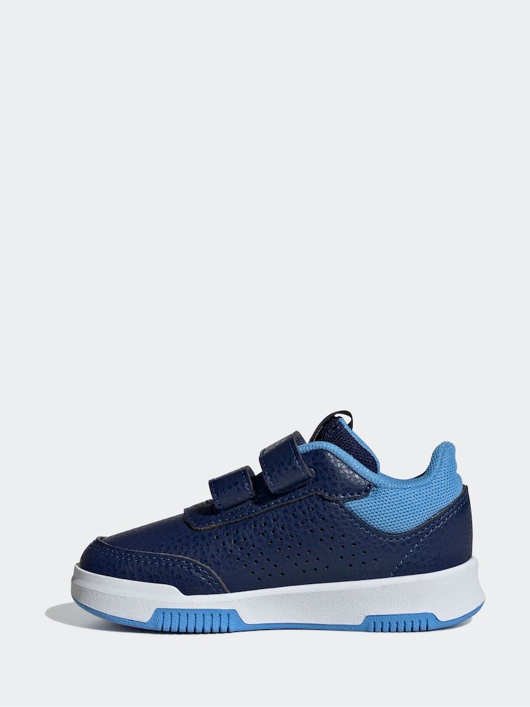 adidas Navy/Blue Black Tensaur Sport Hook and Loop Trainers - Image 3 of 11