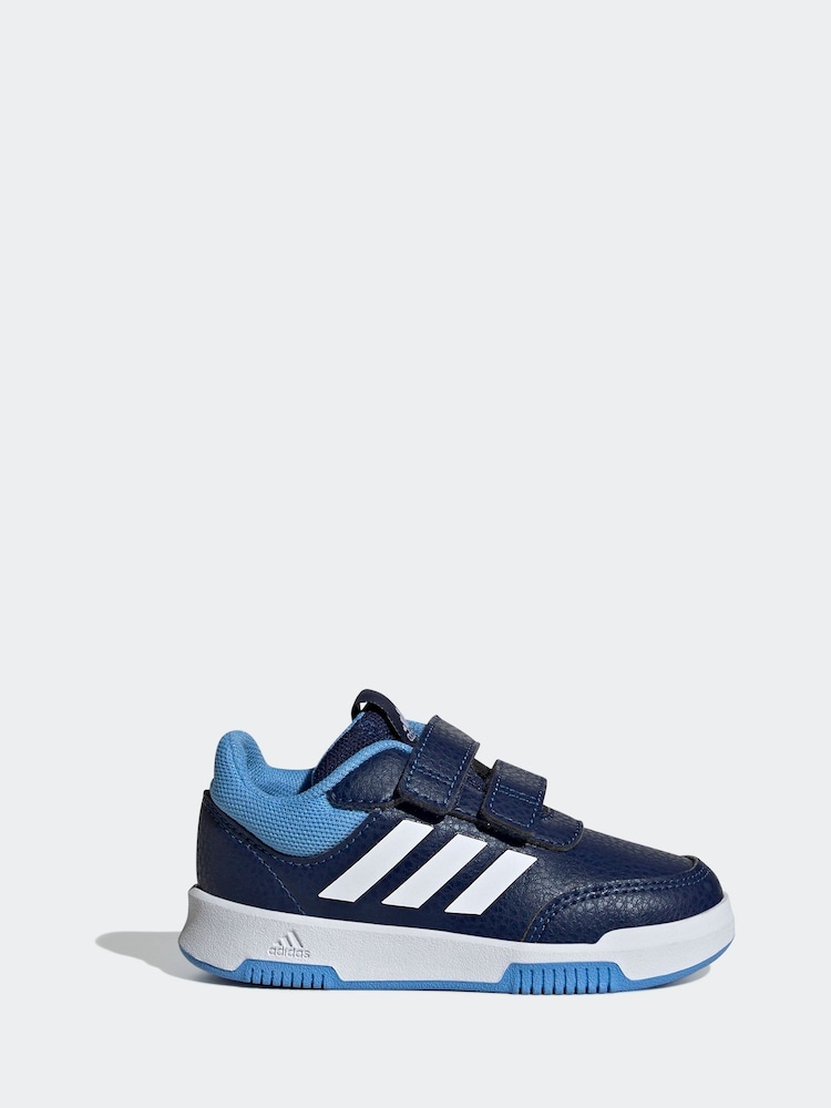 adidas Navy/Blue Black Tensaur Sport Hook and Loop Trainers - Image 4 of 11