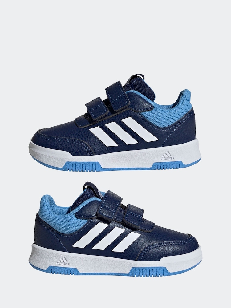 adidas Navy/Blue Black Tensaur Sport Hook and Loop Trainers - Image 7 of 11