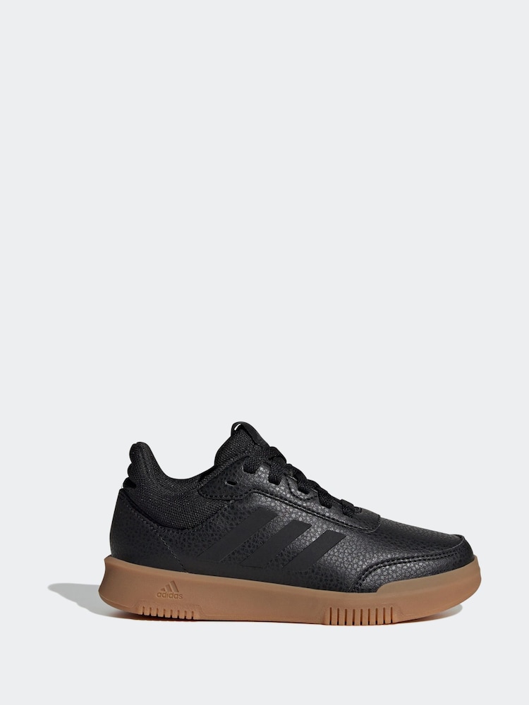 adidas Originals black/tan Black Tensaur Sport Lace Up Trainers - Image 1 of 11