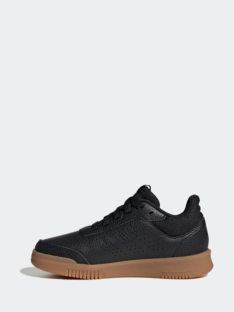 adidas Originals black/tan Black Tensaur Sport Lace Up Trainers - Image 2 of 11