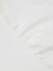 Reiss White Athena Stretch-Cotton Notch-Neck Top - Image 6 of 6
