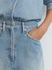 Reiss Mahni Relaxed Long-Sleeve Denim Jumpsuit - Bild 7 von 8