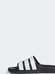 adidas Black Adilette Flow Slides - Image 2 of 9