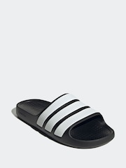 adidas Black Adilette Flow Slides - Image 3 of 9