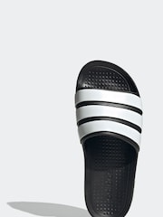 adidas Black Adilette Flow Slides - Image 5 of 9