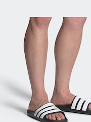 adidas Black Adilette Flow Slides - Image 9 of 9