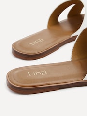 Linzi White Petra Flat Sliders With Open Loop Detailing - Image 7 of 7