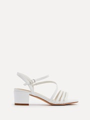 Linzi White Afia Strappy Block Heel Sandals - Image 2 of 5