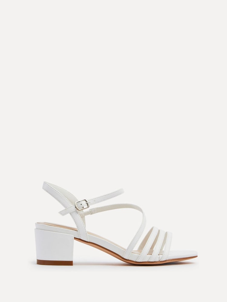 Linzi White Afia Strappy Block Heel Sandals - Image 2 of 5
