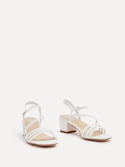 Linzi White Afia Strappy Block Heel Sandals - Image 3 of 5