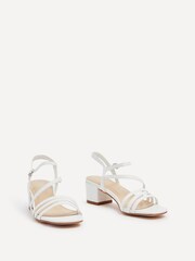 Linzi White Afia Strappy Block Heel Sandals - Image 7 of 8