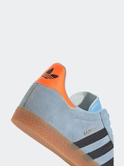 adidas Originals Blue Junior Gazelle Trainers - Image 10 of 14