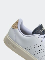 adidas White adidas Advantage Animal Trainers - Image 11 of 15