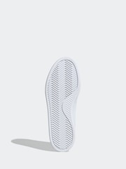 adidas White/Green Advantage Trainers - Image 8 of 10