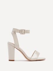 Linzi Nude Hailee Block Heels With Ankle Strap Buckle Detail - Image 2 of 5