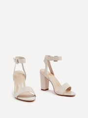 Linzi Nude Hailee Block Heels With Ankle Strap Buckle Detail - Image 3 of 5
