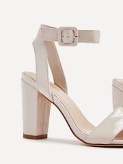 Linzi Nude Hailee Block Heels With Ankle Strap Buckle Detail - Image 5 of 5