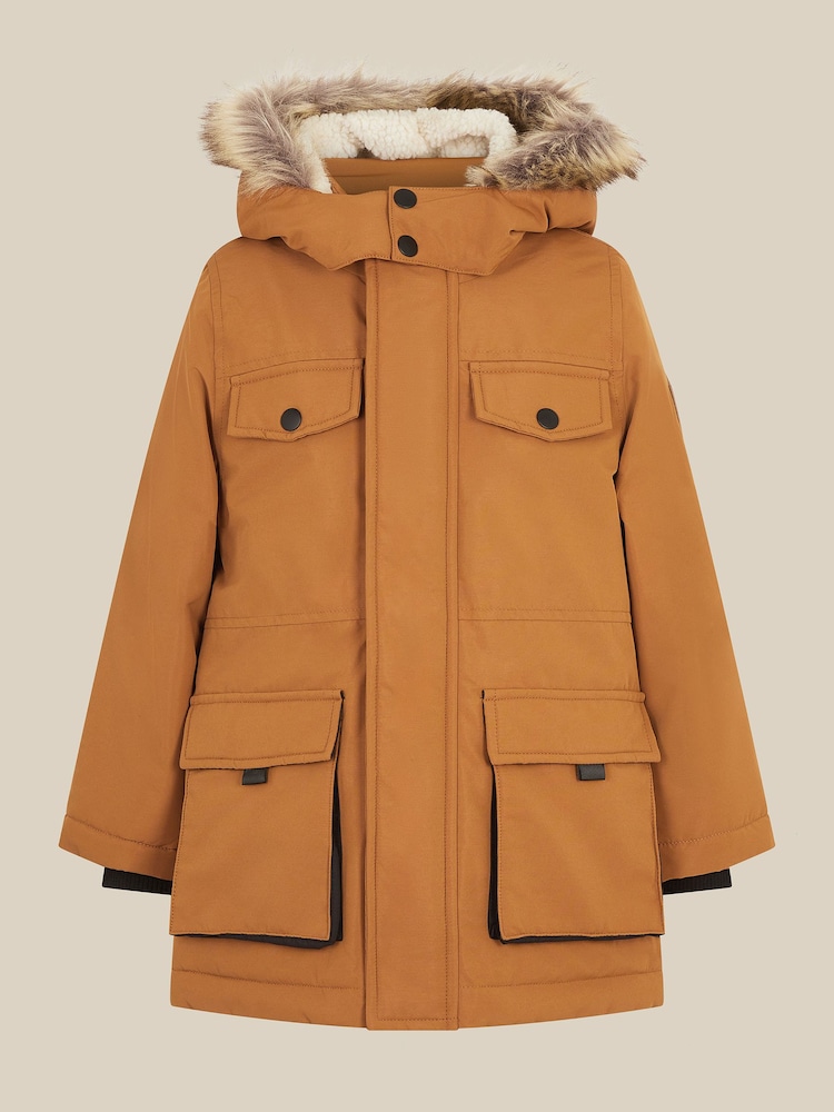 Monsoon Water-Resistant Parka Coat - Attēls 1 no 4