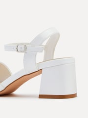Linzi White Vivian Wide Fit Heeled Sandals With Crossover Front Strap - Image 5 of 5