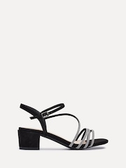 Linzi Black Riri Diamante Embellished Strappy Heels - Image 3 of 6