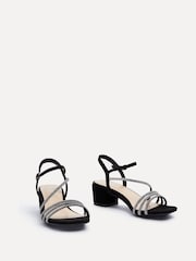 Linzi Black Riri Diamante Embellished Strappy Heels - Image 4 of 6