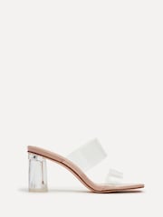 Linzi Nude Muse Perspex Heeled Sandals - Image 2 of 6
