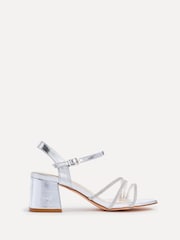 Linzi Silver Wide Fit Mariah Embellished Heeled Sandals - Image 2 of 5