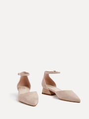 Linzi Nude Wide Fit Dolly Low Block Court Heels - Image 3 of 5