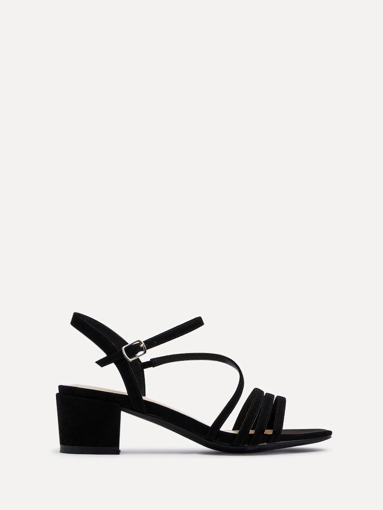 Linzi Black Afia Strappy Block Heel Sandals - Image 2 of 5