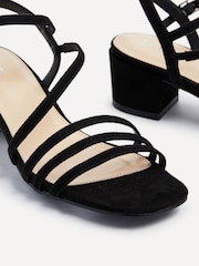 Linzi Black Afia Strappy Block Heel Sandals - Image 4 of 5