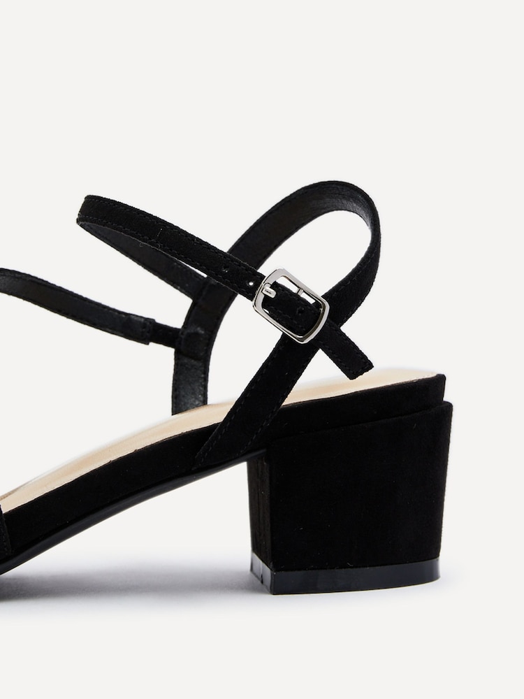 Linzi Black Afia Strappy Block Heel Sandals - Image 5 of 5