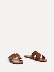 Linzi Brown Petra Flat Sliders With Open Loop Detailing - Image 3 of 5