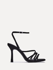 Linzi Black Scarlett Faux Leather Strappy Heel Sandals With Ankle Strap - Image 2 of 5