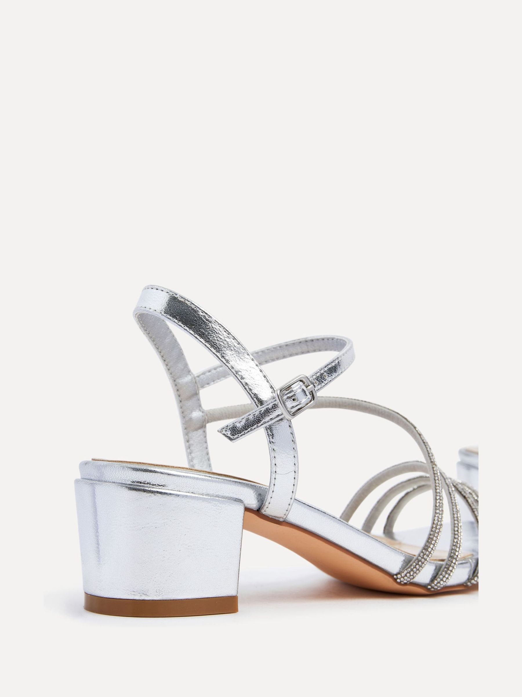 Buy Linzi Silver Riri Diamante Embellished Strappy Heels from Next USA