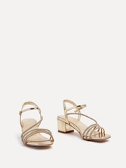 Linzi Gold Riri Diamante Embellished Strappy Heels - Image 3 of 5