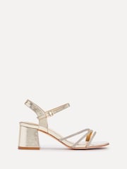 Linzi Gold Wide Fit Mariah Embellished Heeled Sandals - Image 2 of 5