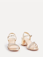 Linzi Gold Wide Fit Mariah Embellished Heeled Sandals - Image 3 of 5