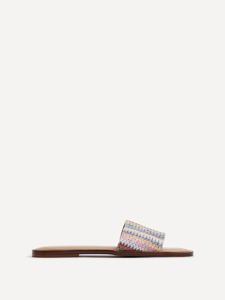 Linzi Multi Tranquil Weaved Multi Coloured Flat Sandals - Image 2 of 5