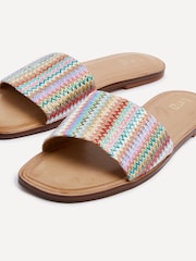 Linzi Multi Tranquil Weaved Multi Coloured Flat Sandals - Image 4 of 5