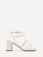 Linzi White Velma Gladiator Style Block Heel Sandals - Image 2 of 5