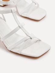 Linzi White Velma Gladiator Style Block Heel Sandals - Image 4 of 5