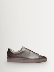 Grenson Brown Softie Grain Trainers - Image 1 of 3